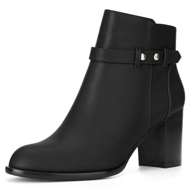 Details about / Gothic Womens Lace Up Ankle Boots Chelsea Block Heel Stretch Booties Size 4-10.5